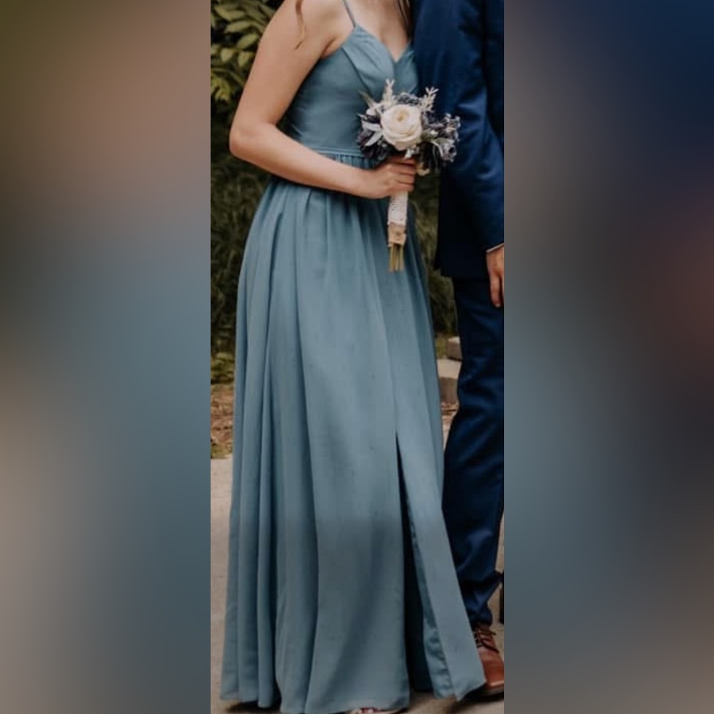 Azazie Dusty Blue Gown